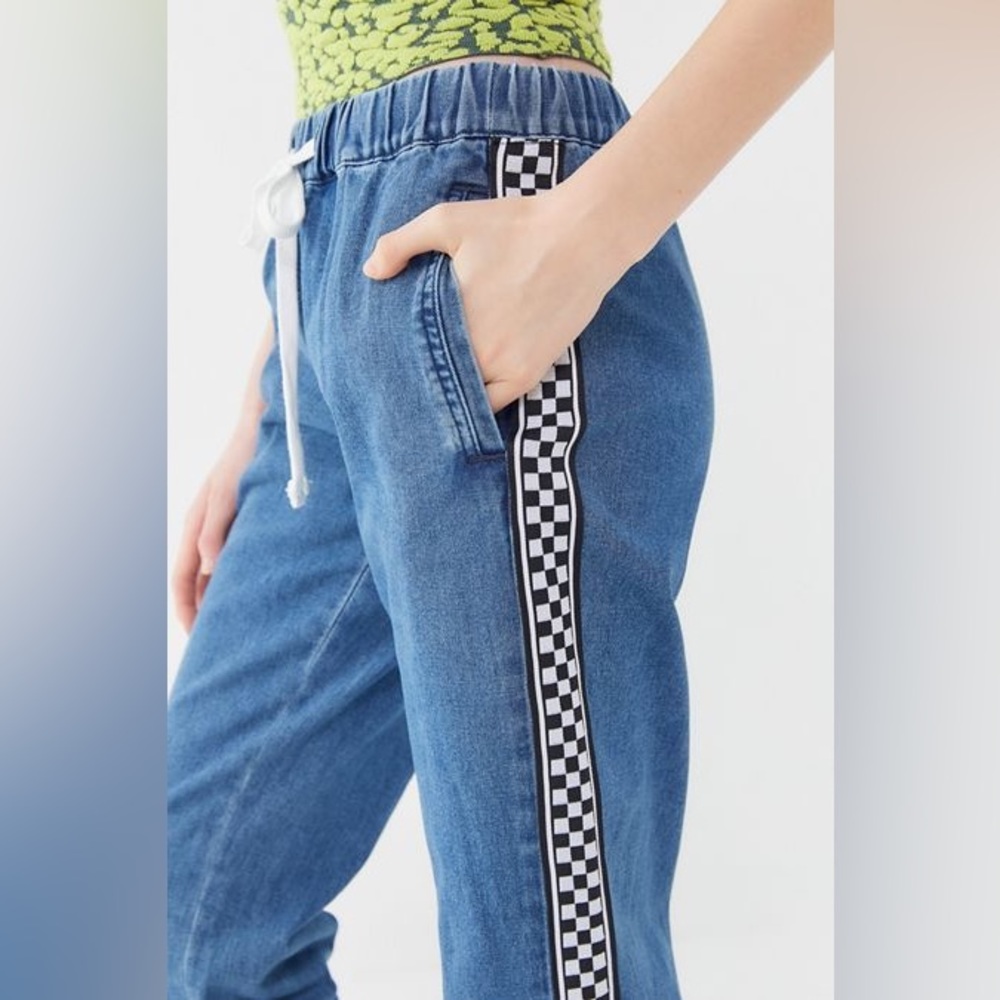 BDG Portia joggers with checker detail